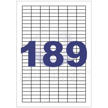 Etikett címke, 24,4x10mm, 100 lap, 189 címke/lap