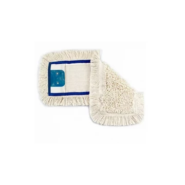 Felmosó mop pamut 40 cm műanyag füles 2 lyukú és zsebes fehér NZE046WP