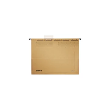 Függőmappa A4, karton oldaltzárt Leitz Alpha natúr