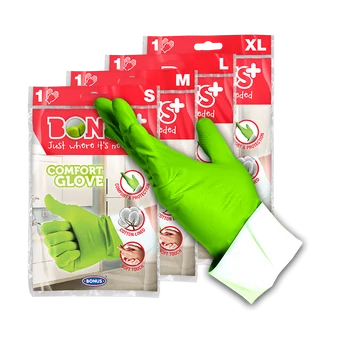 Gumikesztyű L háztartási Bonus+Komfort zöld_B971