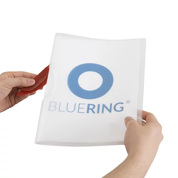 Gyorsfűző klip mappa A4, műanyag 30laphoz műanyag klippes Bluering® piros