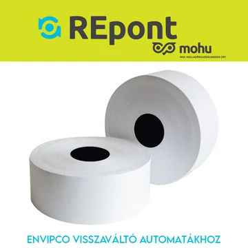 Hőpapír 57mm széles, 232fm  hosszú, cséve 40mm, BPA mentes nyomatla, ENVIPCO visszaváltó gépehez Bluering®