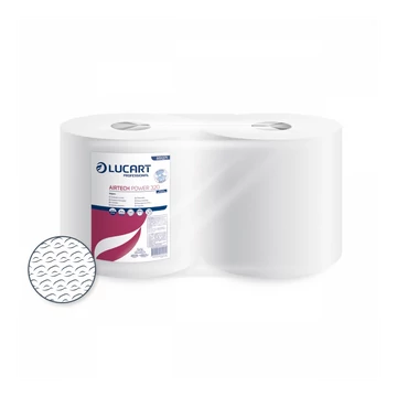Ipari törlő 1 rétegű átmérő: 28 cm hófehér 320 lap/tekercs 2 tekercs/karton Airtech Power 320 - 80 Gsm Lucart_851271