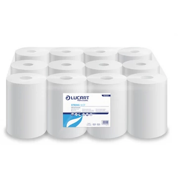 Kéztörlő 2 rétegű tekercses átmérő: 14 cm 100% cellulóz 12 tekercs/karton 14 CF Strong Lucart_861093J