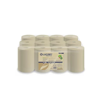 Kéztörlő 2 rétegű tekercses  átmérő: 14 cm havanna barna 12 tekercs/karton 14 CF EcoNaturalLucart_861134