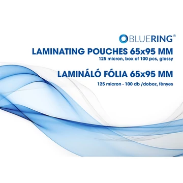 Lamináló fólia 65x95mm, 125 micron 100 db/doboz, Bluering®