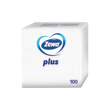 Szalvéta 1 rétegű fehér 100 lap/csomag Plus Zewa