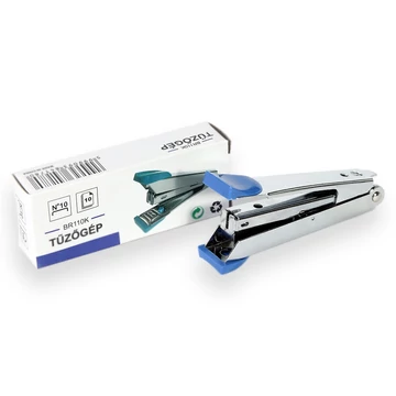 Tűzőgép, 10lap, NO.10 BR110K Bluering® króm kék