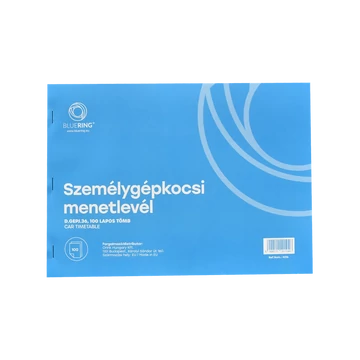 Személygépkocsi menetlevél 100lap,os A4, fekvő személygépkocsi D.GEPJ.36 Bluering®