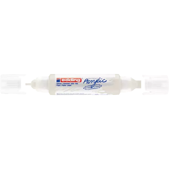 Akril marker 2-3mm, és 5-10mm, 3D kétvégű Edding 5400 fehér