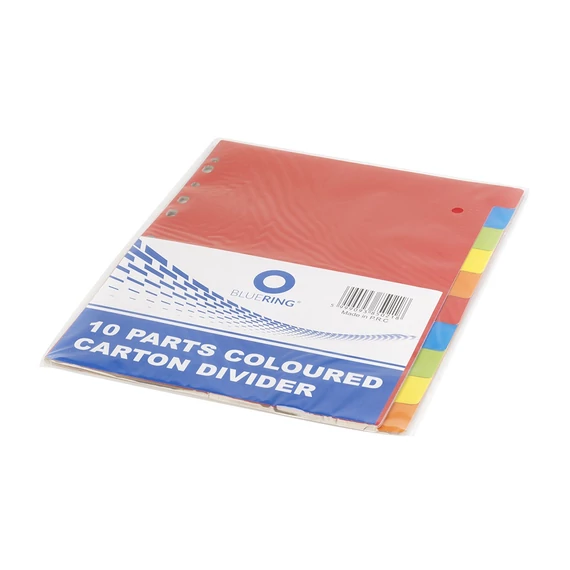 Elválasztólap, színes karton 10 részes Bluering®