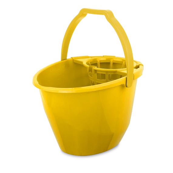 Felmosó vödör 11 literes ovális csavaró kosárral sárga Bonus_B105
