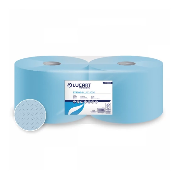 Kéztörlő 2 rétegű tekercses kék 2 tekercs/karton Strong Blue 2.1000 Lucart_851326J