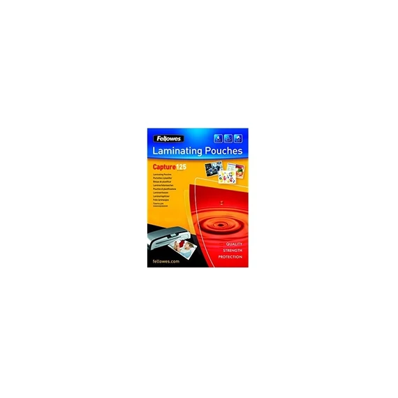 Lamináló fólia, 54x86mm, 125 mikron, fényes, 50 db/doboz, Fellowes®