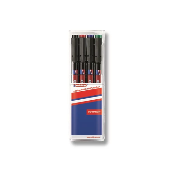 Alkoholos marker készlet, 0,3mm, 140S Edding, 4 klf. szín