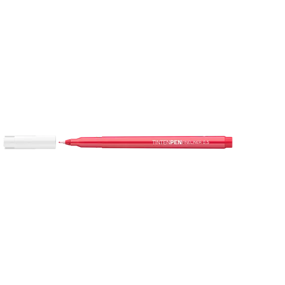 Rostirón, tűfilc vízbázisú, 0,5mm, kerek test, Tinten Pen Ico piros