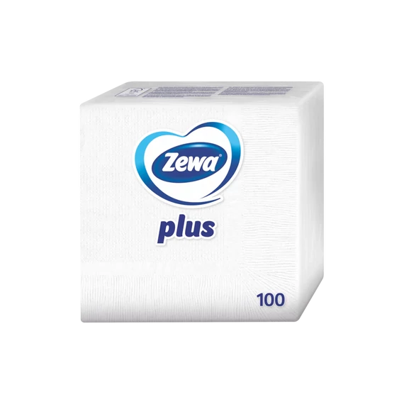 Szalvéta 1 rétegű fehér 100 lap/csomag Plus Zewa