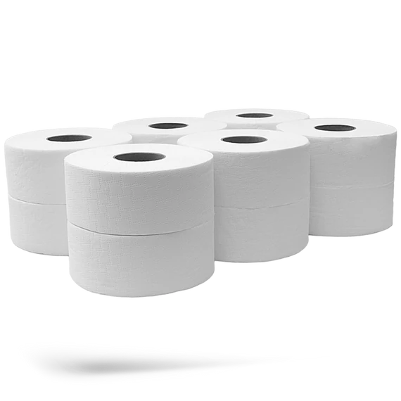 Toalettpapír 2 rétegű közületi átmérő: 20 cm 100 % cellulóz 170 m/tekercs 12 tekercs/csomag_Bluering®_hófehér