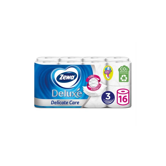 Toalettpapír 3 rétegű kistekercses 16 tekercs/csomag Delicate Care Deluxe Zewa