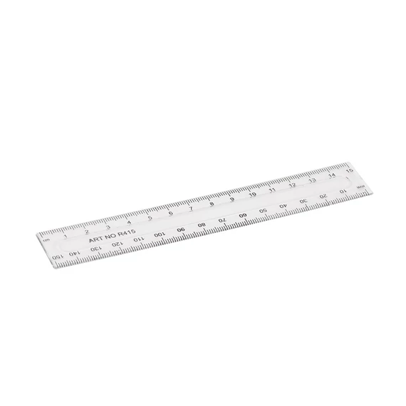 Vonalzó 15cm, műanyag Bluering®
