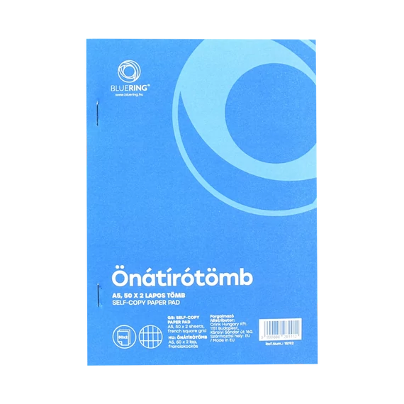 Önátírótömb A5, 50x2lap, franciakockás Bluering®