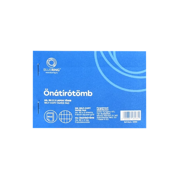 Önátírótömb A6, 50x2lap, franciakockás Bluering®