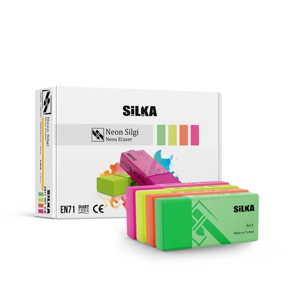 Radír, neon, 24 db/display Silka