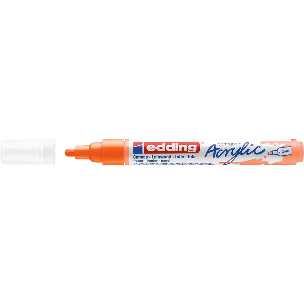Akril marker 2-3mm, Edding 5100 neon narancssárga