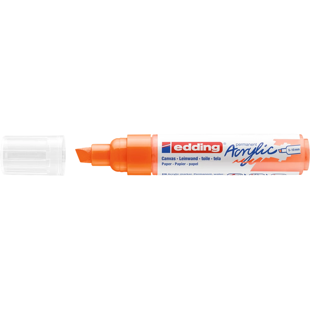 Akril marker 5-10mm, Edding 5000 neon narancssárga