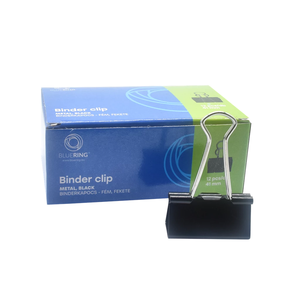 Binderkapocs 41mm, 12 db/doboz, Bluering®