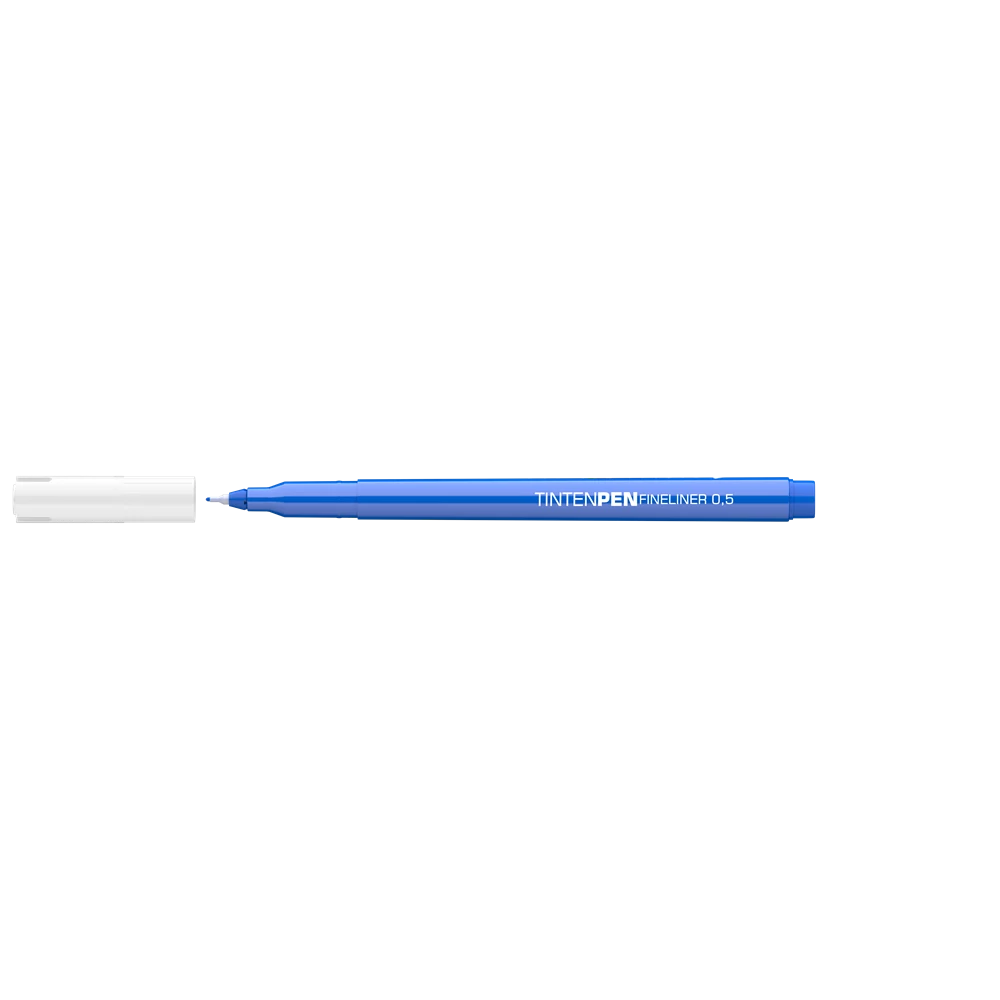 Rostirón, tűfilc vízbázisú, 0,5mm, kerek test, Tinten Pen Ico kék