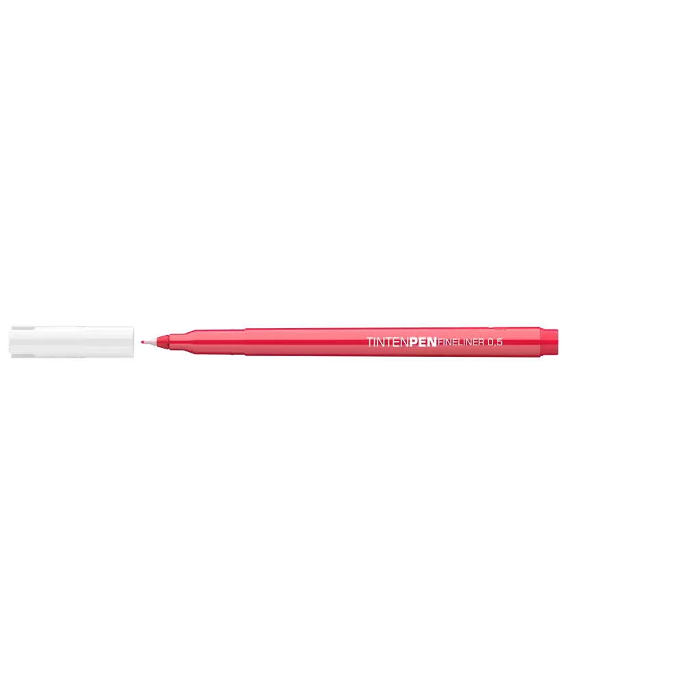 Rostirón, tűfilc vízbázisú, 0,5mm, kerek test, Tinten Pen Ico piros