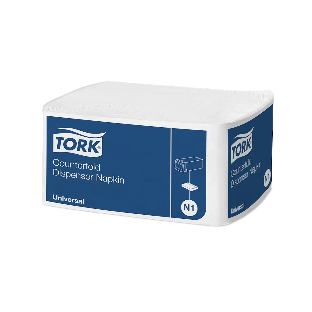 Szalvéta adagolóba 300 szál/csomag 24 csomag/karton N1 Counterfold Tork_10935 fehér