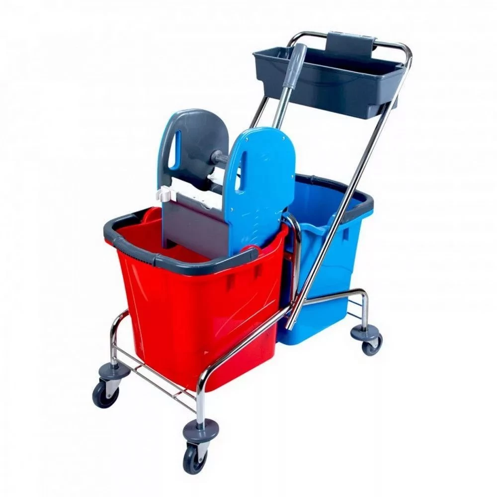 Takarítókocsi króm vázas 2x25 liter CK753-T