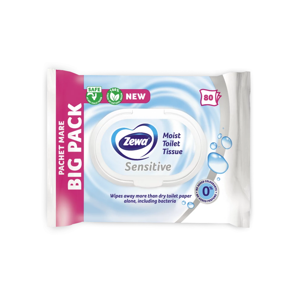 Toalettpapír nedves 80 lap/csomag Zewa Sensitive