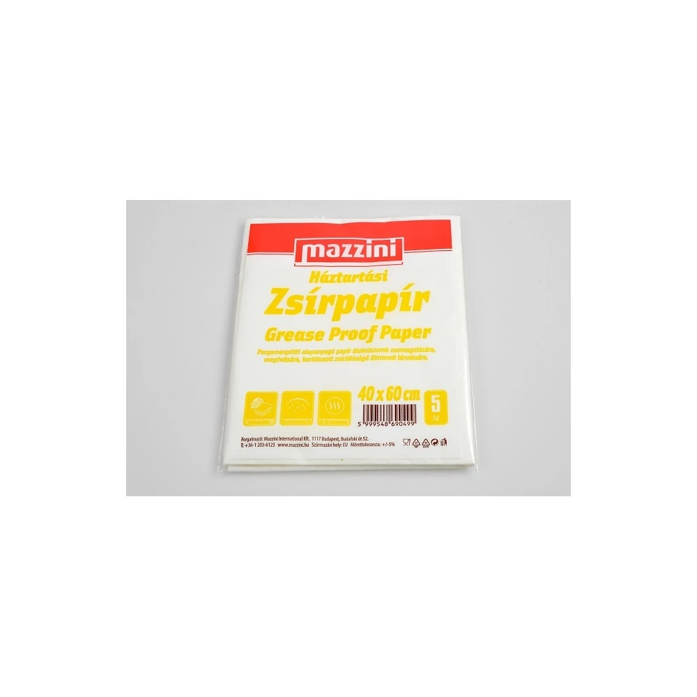 Zsírpapír íves 40 x 60 cm 5 ív/csomag