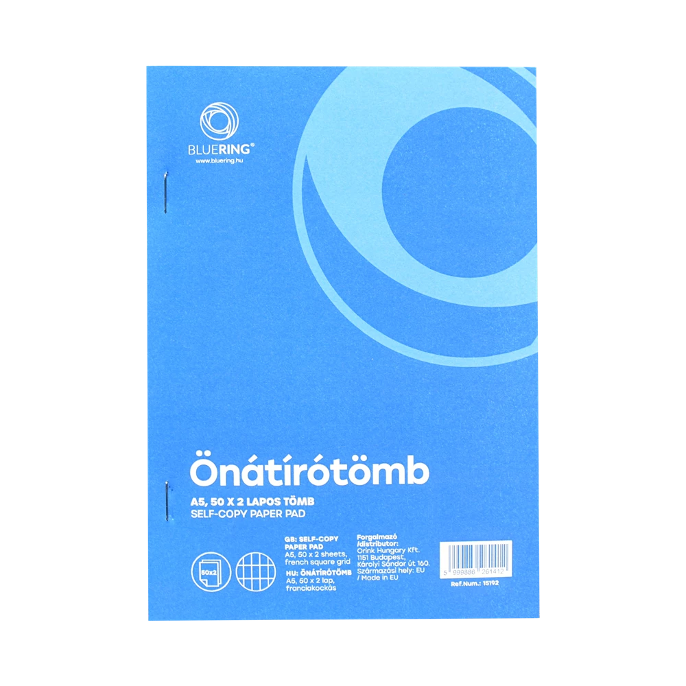 Önátírótömb A5, 50x2lap, franciakockás Bluering®